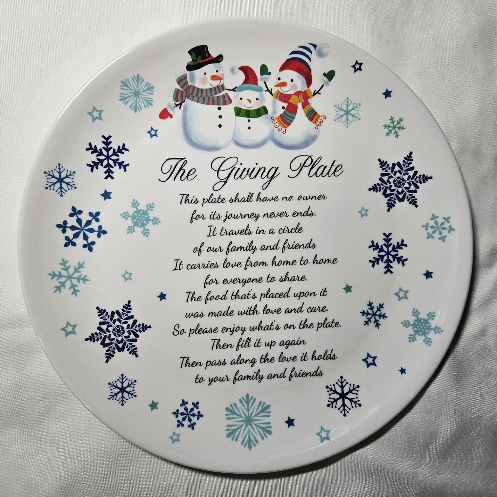 Christmas Giving Plate NEW